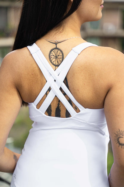 Top deportivo Full Coverage Plus Blanco Pure