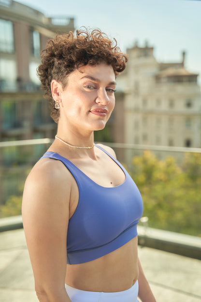 Brasier Deportivo CrissCross - Azul Denim
