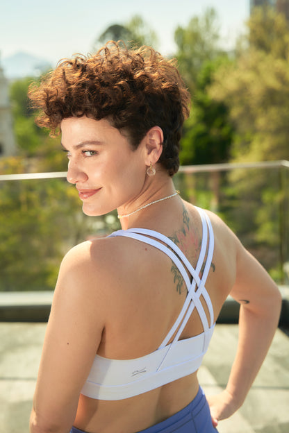 Brasier Deportivo CrissCross - Blanco Pure