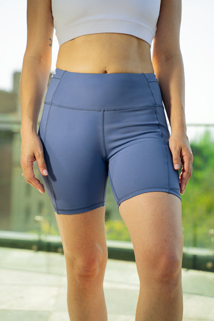 Calza Skin Feel 1 - Seven/short - Azul Denim