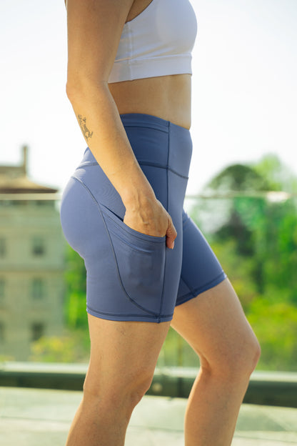 Calza Skin Feel 1 - Seven/short - Azul Denim