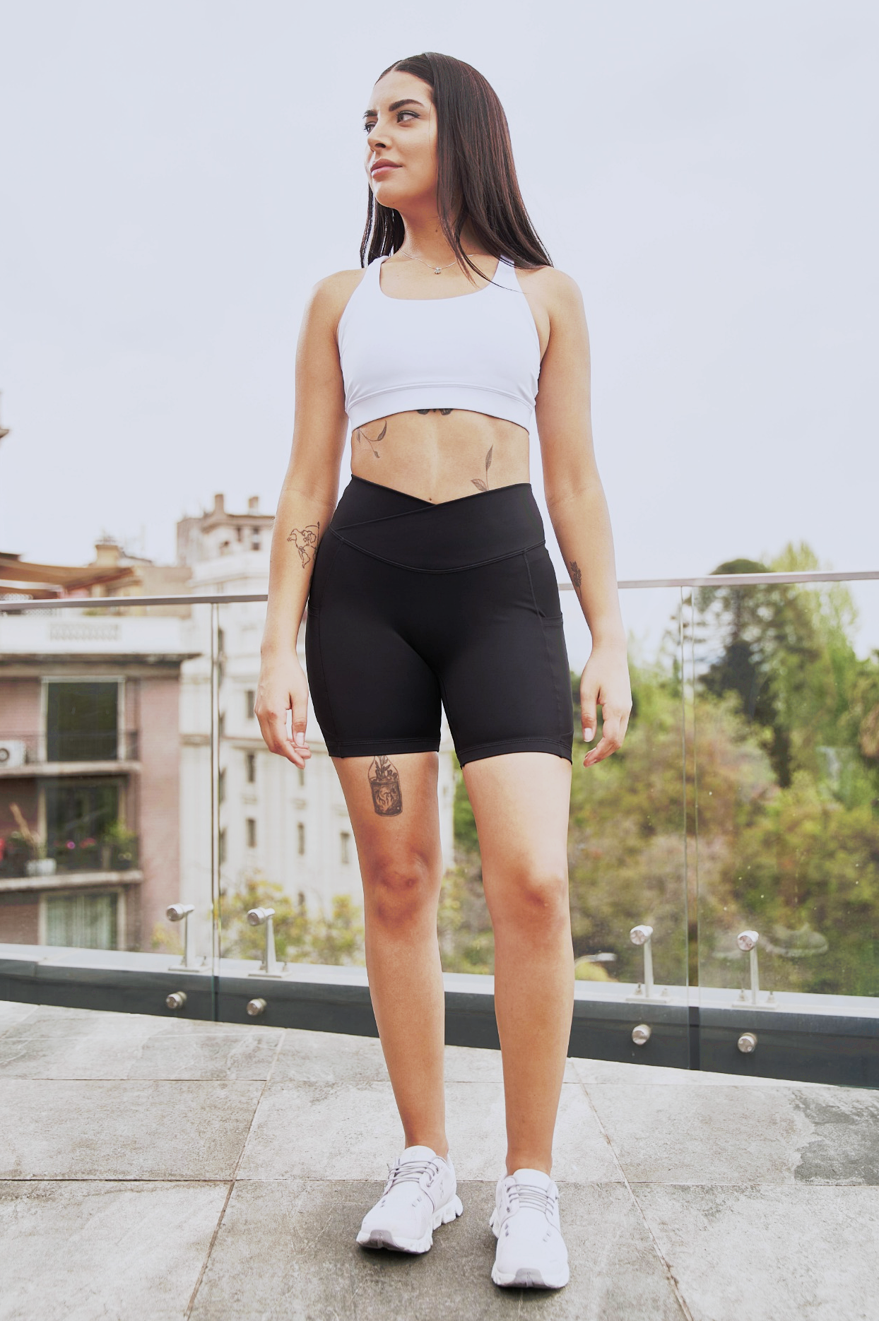 Calza Skin Feel 3 - Crossed/short - Negro Pure